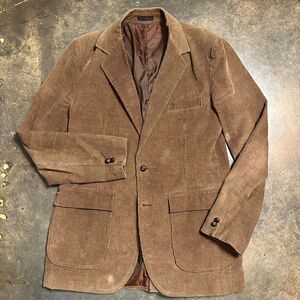 Vintage Corduroy Blazer Mens 40L Brown Sport Coat Classic Jacket *See Descript*